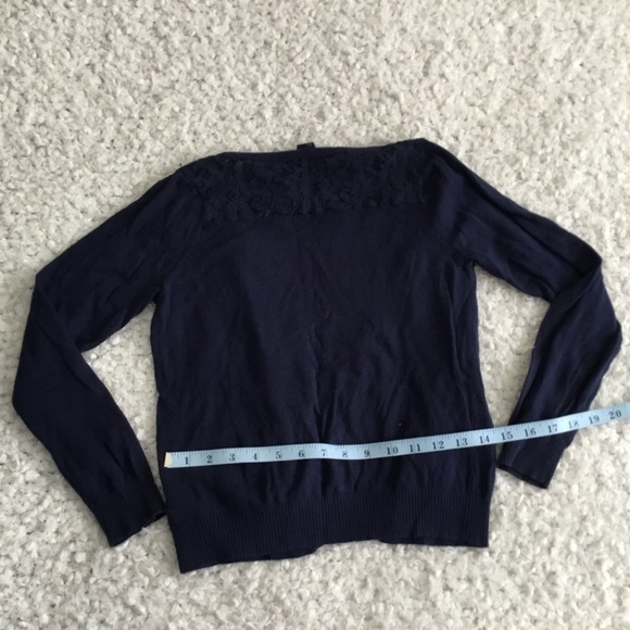 Forever 21 Girls Knit Cardigan with Lace - Picture 3 of 5